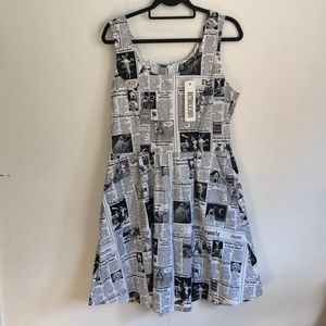 ModCloth/Retrolicious XL dog newsprint